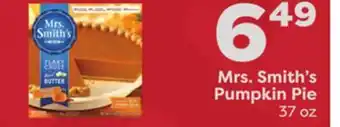 Weis Markets Mrs. smith's pumpkin pie offer