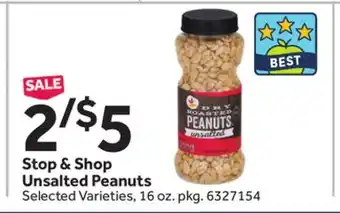 Stop&Shop Stop & shop unsalted peanuts offer