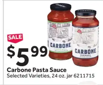 Stop&Shop Carbone pasta sauce offer