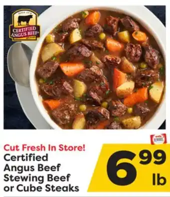 Weis Markets Certified angus beef stewing beef or cube steaks offer