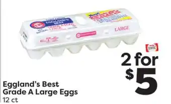 Weis Markets Eggland's best grade a large eggs offer