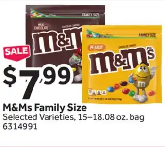 Stop&Shop M & m's family size offer