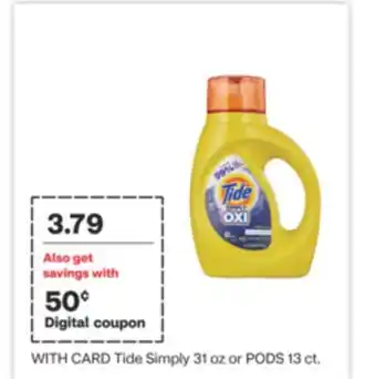 CVS Tide simply 31 oz or pods 13 ct offer