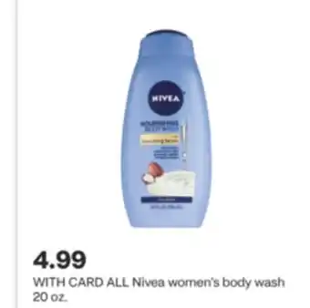 CVS All nivea women's body wash 20 oz offer