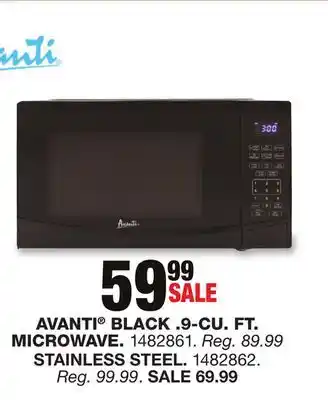 Blain's Farm & Fleet Avanti black .9-cu. ft. microwave offer