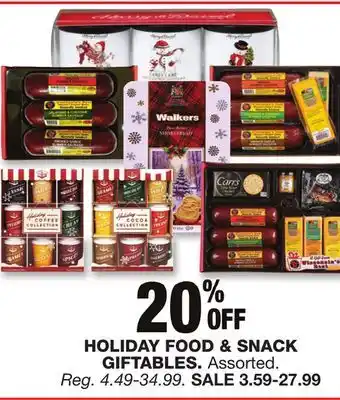 Blain's Farm & Fleet Holiday food & snack giftables offer