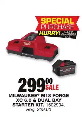 Blain's Farm & Fleet Milwaukee m18 forge xc 6.0 & dual bay starter kit offer