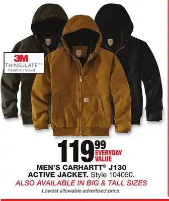 Blain's Farm & Fleet Men's carhartt j130 active jacket offer