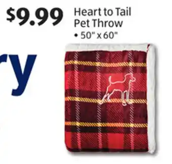 Aldi Heart to Tail Pet Throw .50" x 60" offer