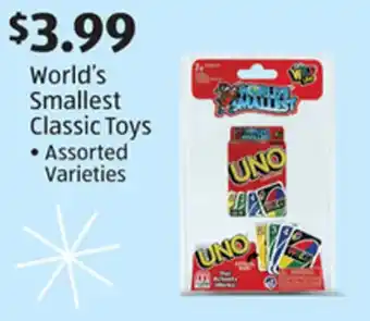Aldi World's Smallest Classic Toys offer