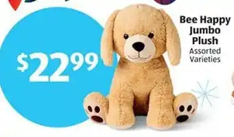 Aldi Bee Happy Jumbo Plush offer