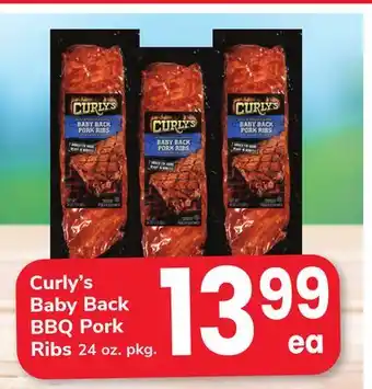 ACME Curly's baby back bbq pork ribs offer