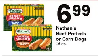 ACME Nathan's beef pretzels or corn dogs offer
