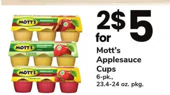 ACME Mott's applesauce cups offer