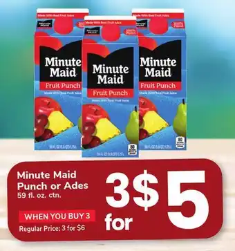 ACME Minute maid punch or ades offer