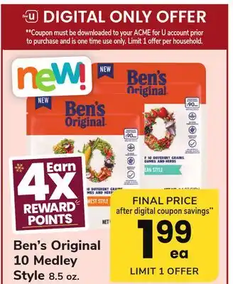 ACME Ben's original 10 medley style offer