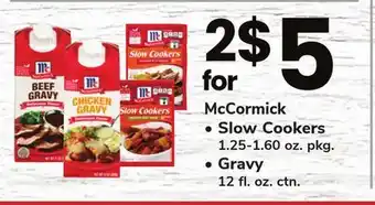 ACME Mccormick slow cookers 1.25-1.60 oz. pkg. gravy 12 fl. oz. ctn offer
