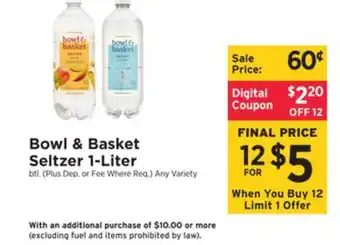 ShopRite Seltzer 1-liter offer