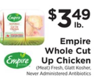 ShopRite Whole cut up chicken offer
