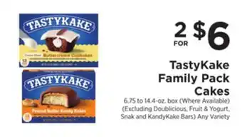 ShopRite Family pack cakes offer