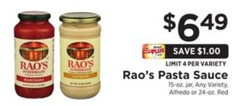 ShopRite Pasta sauce offer