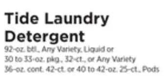 ShopRite Laundry detergent offer