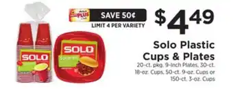 ShopRite Plastic cups & plates offer