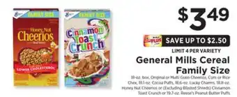 ShopRite Cereal family size offer