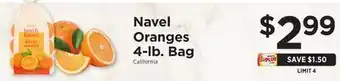 ShopRite Navel oranges 4-lb. bag offer