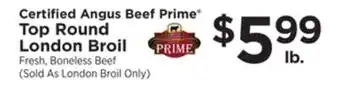 ShopRite Top round london broil offer