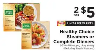 ShopRite Steamers or complete dinners offer