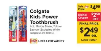 ShopRite Kids power toothbrush offer