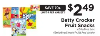 ShopRite Fruit snacks offer