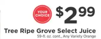 ShopRite Grove select juice offer