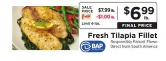 ShopRite Fresh tilapia fillet offer