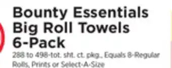ShopRite Essentials big roll towels 6-pack offer