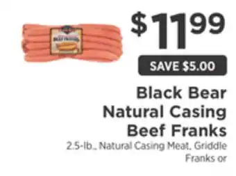 ShopRite Natural casing beef franks offer