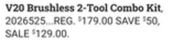 Ace Hardware Craftsman v20 brushless 2-tool combo kit offer