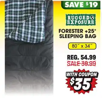Big 5 Rugged exposure forester +25° sleeping bag offer