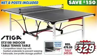 Big 5 Stiga st3100 indoor table tennis table offer
