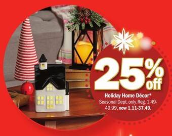 Meijer Holiday home décor offer