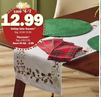 Meijer Holiday table runners offer