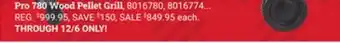 Ace Hardware Traeger pro 780 wood pellet grill offer