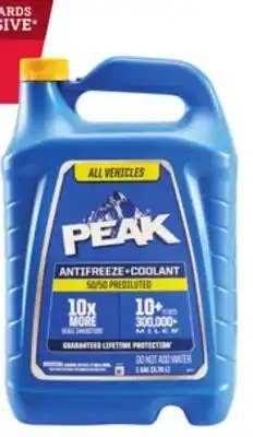 Ace Hardware Peak prediluted antifreeze + coolant offer