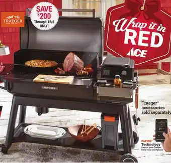 Ace Hardware Traeger ironwood xl wood pellet grill offer