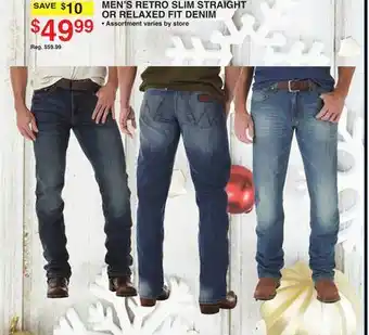 Dunham's Sports Men's retro slim straight or relaxed fit denim offer