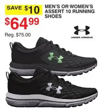 Dunham's Sports Under armour men's or women's assert 10 running shoes offer