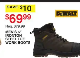 Dunham's Sports Dewalt men's 6 ironton steel toe work boots offer
