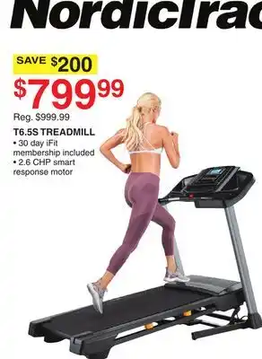 Dunham's Sports Nordictrack t6.5s treadmill offer
