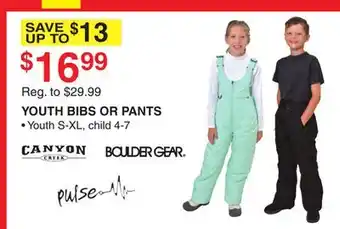 Dunham's Sports Youth bibs or pants offer